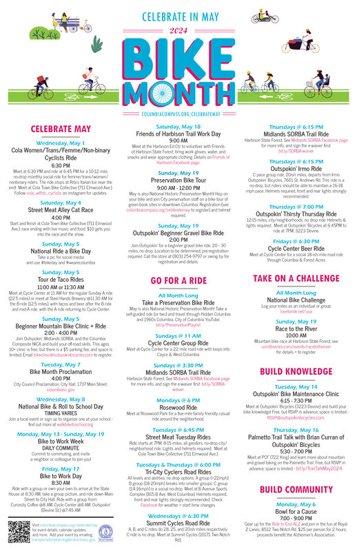 Image of the Bike Month calendar.  Click to access the calendar in accessible PDF format.
